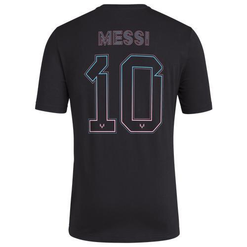 adidas Mens adidas Messi Generic N&N T-Shirt - Mens Black/Blue/Pink Product Image