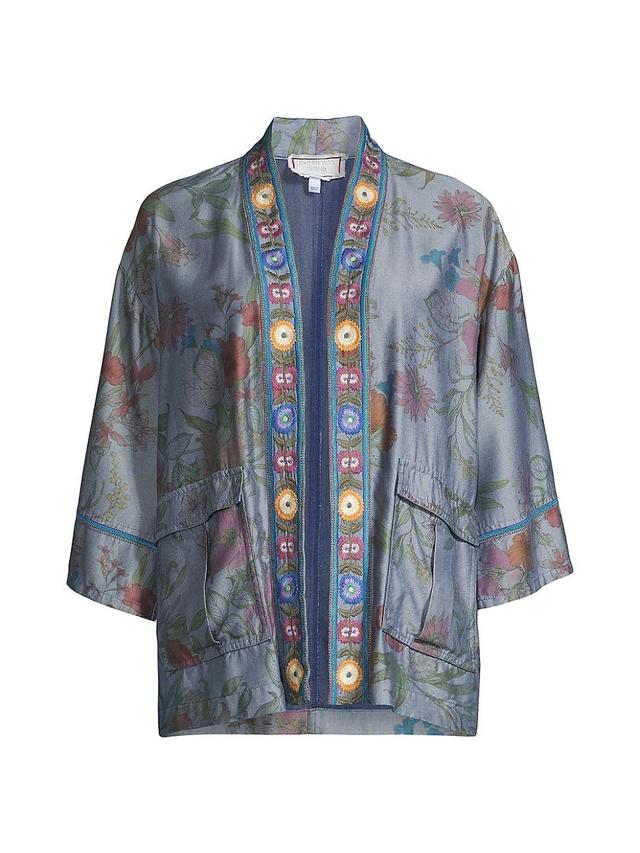 Womens Liliana Floral Kimono-Inspired Shirt Product Image