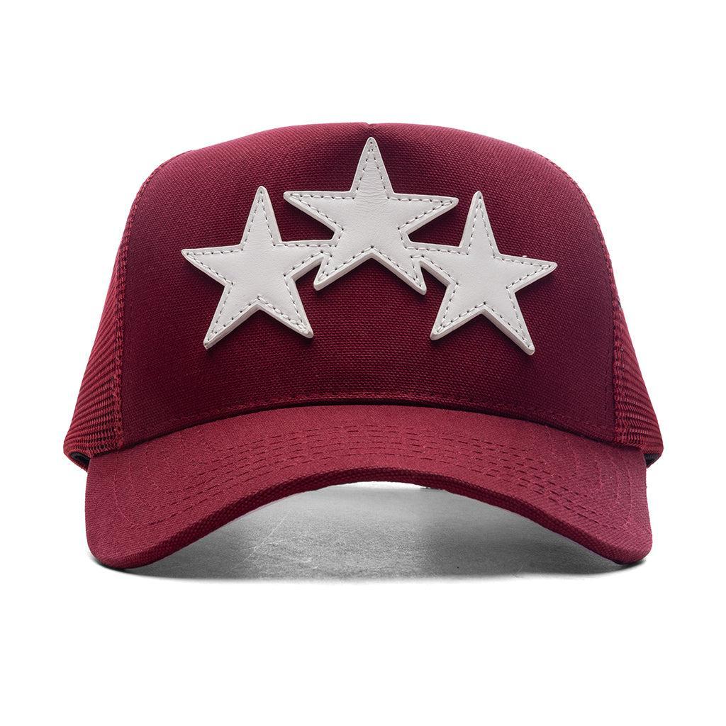 3 Star Trucker Hat - Burgundy Male Product Image