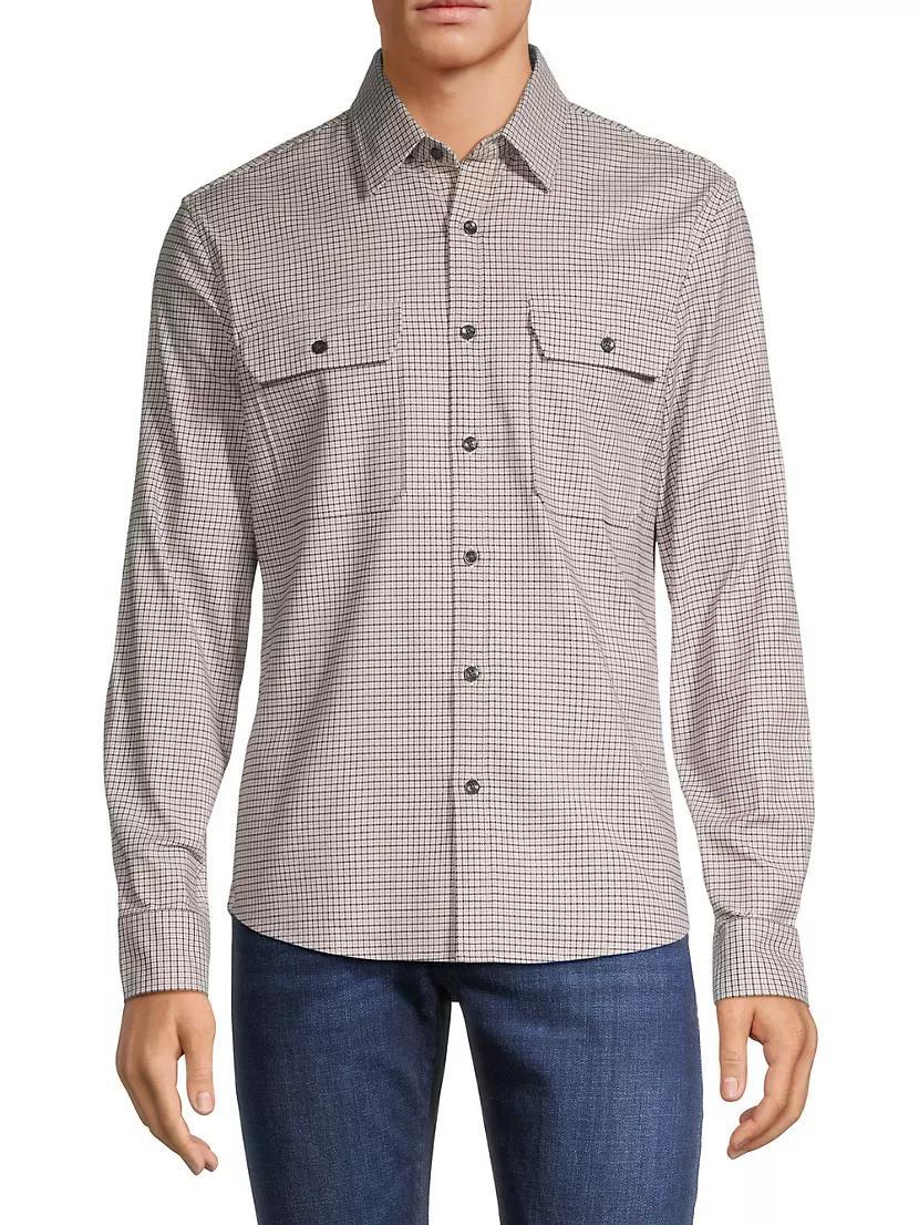 Tattersall Stretch Button-Front Shirt Product Image