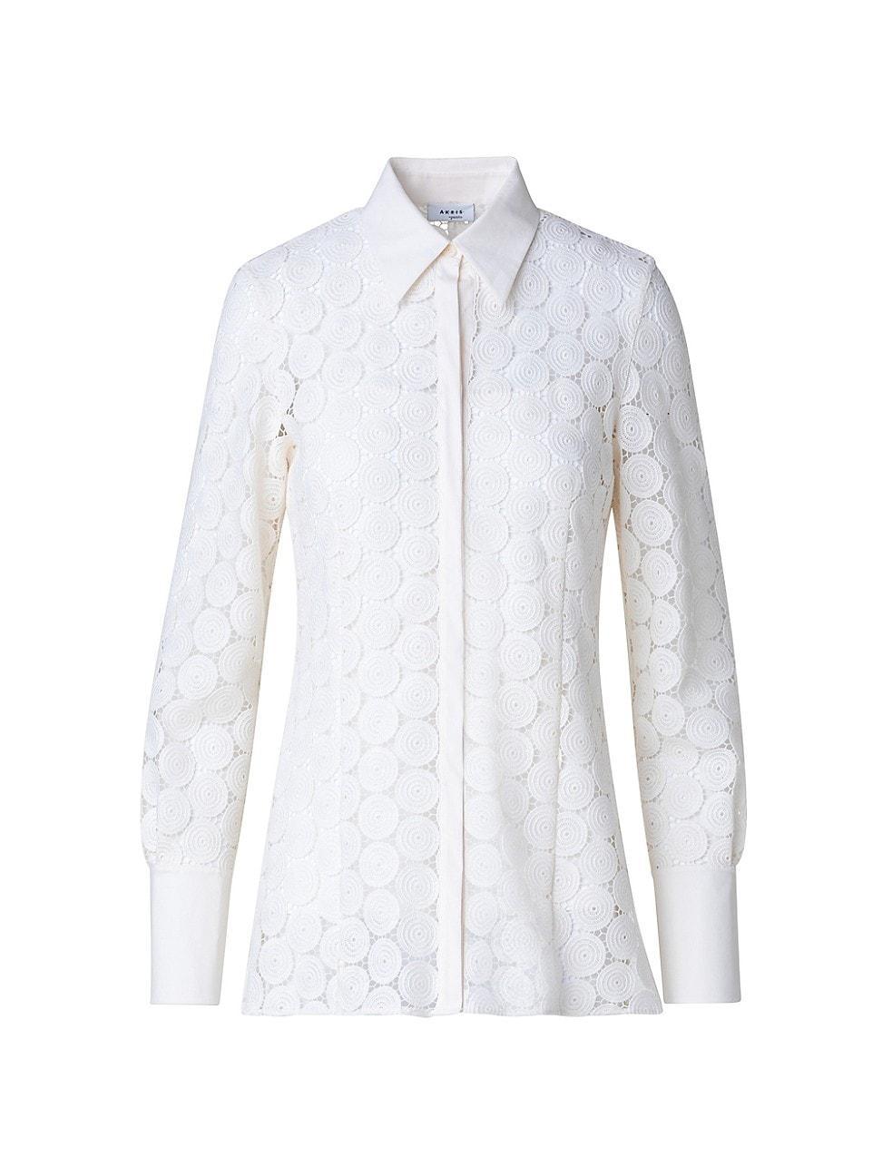 Akris punto Guipure Lace Button-Up Shirt Product Image