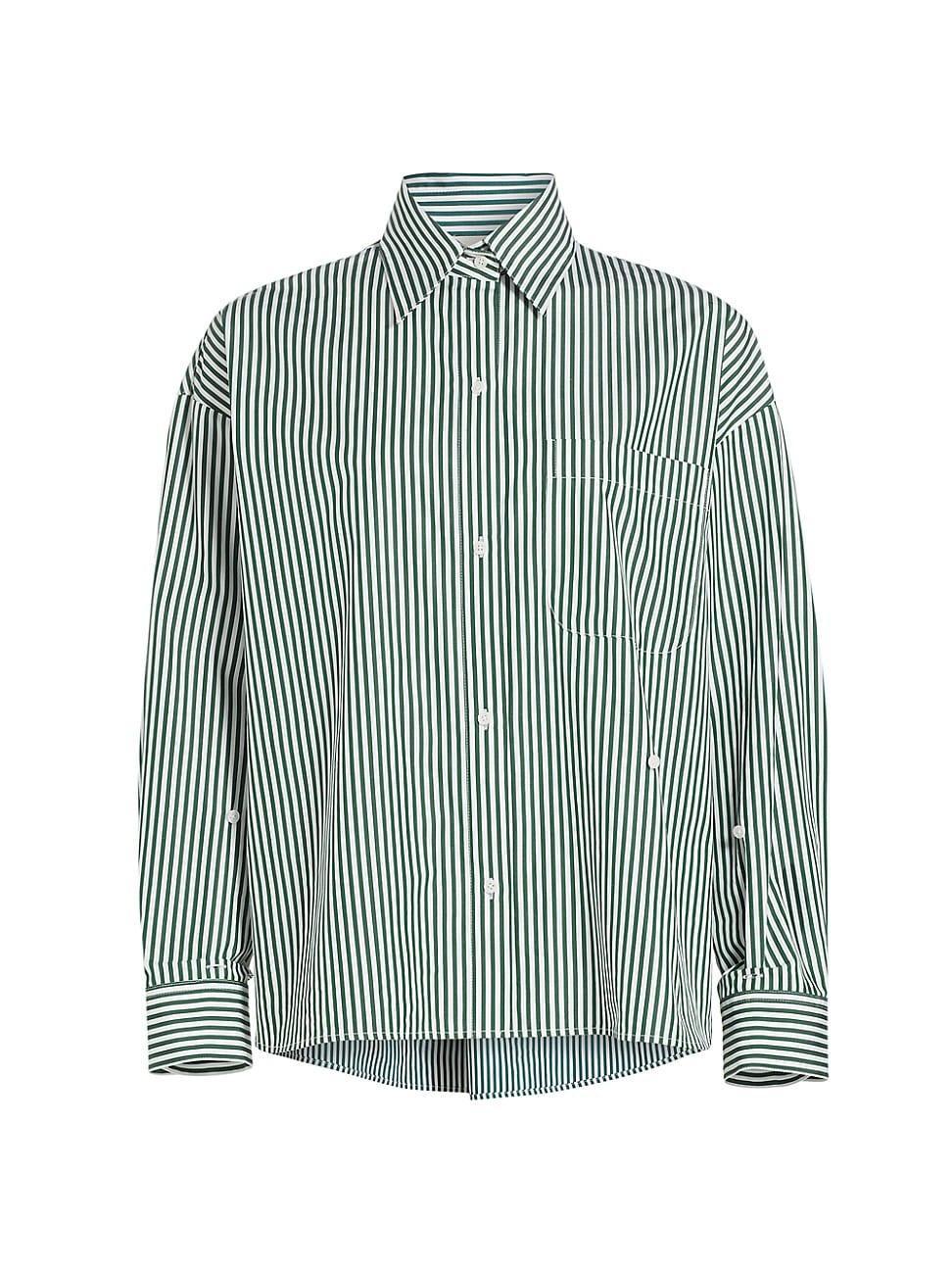 Womens New Earl Striped Button-Up Shirt product image