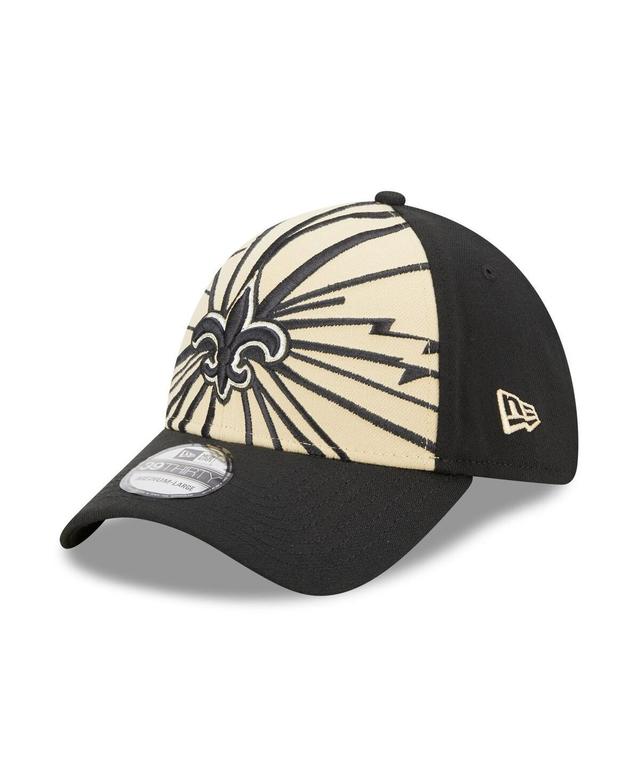 Mens New Era /Black New Orleans Saints Shattered 39THIRTY Flex Hat Product Image