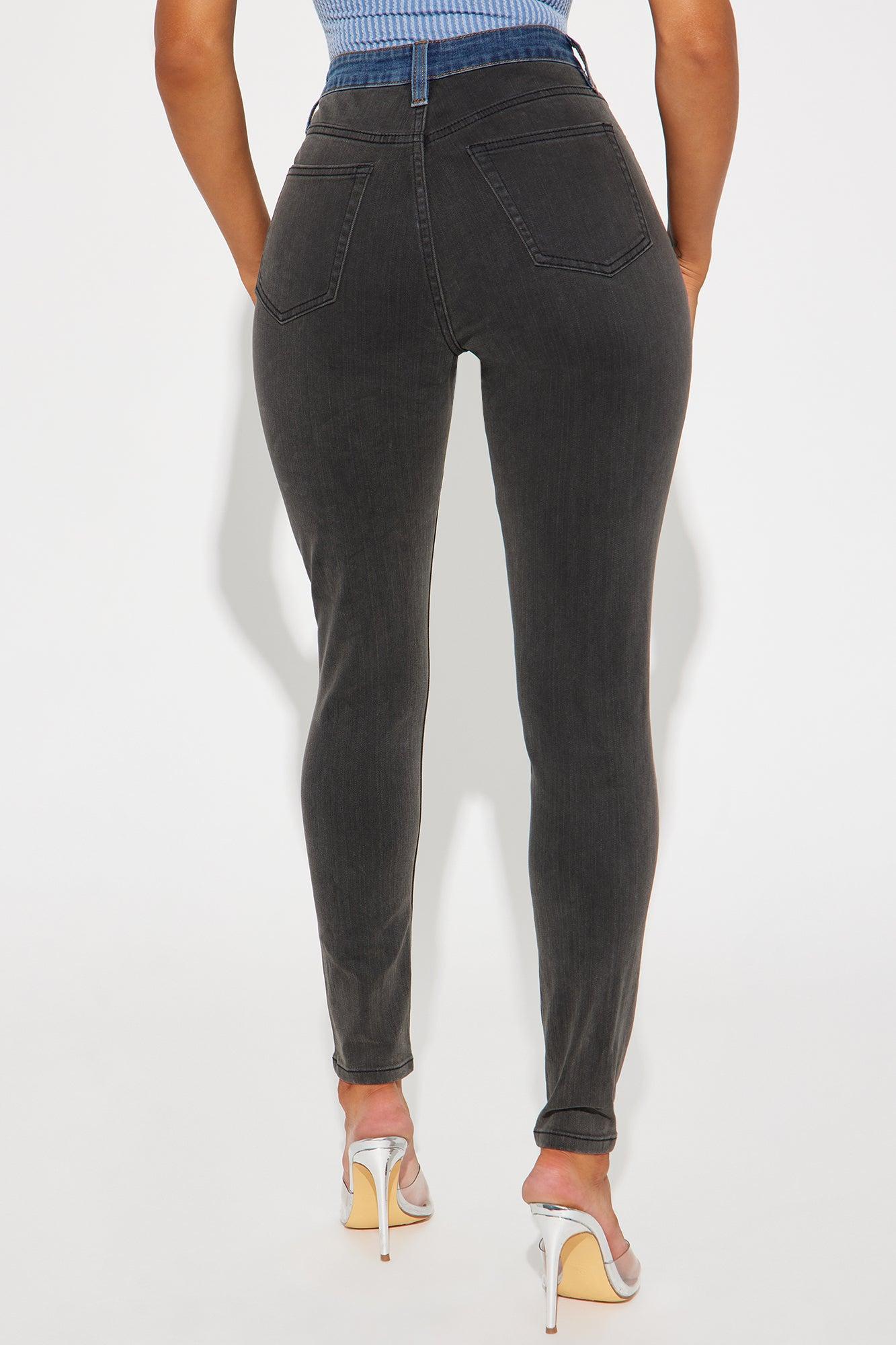 Hit My Line Skinny Jeans - Black Wash Product Image