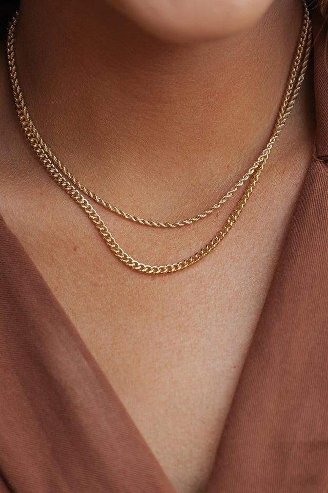 Gold Layered Chain Necklace Product Image