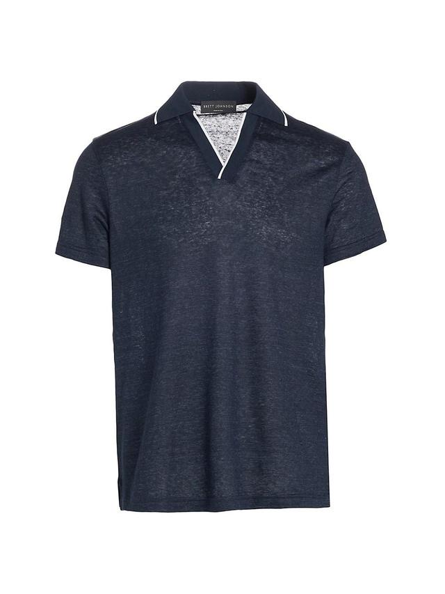 Mens Linen Jersey Polo Shirt Product Image