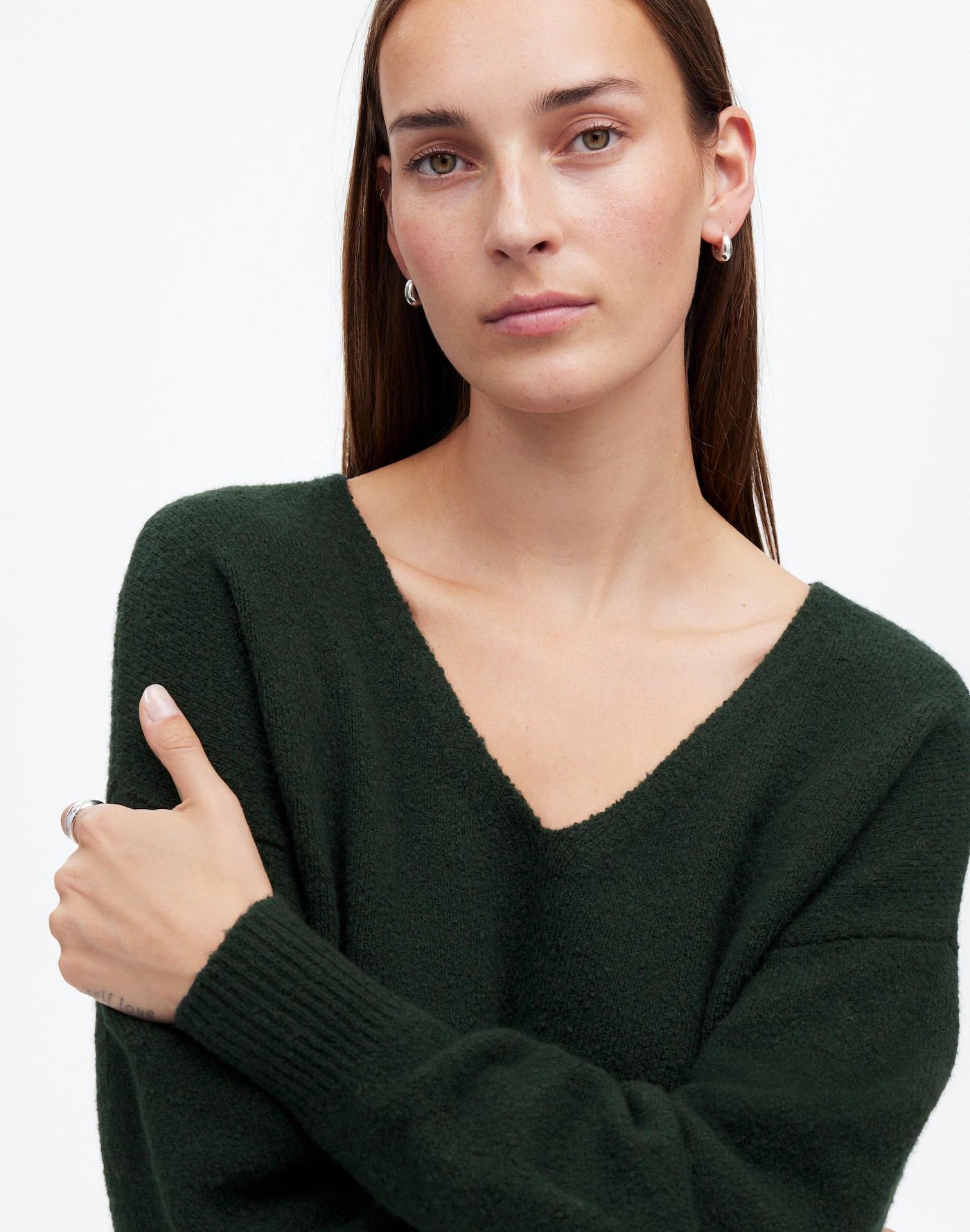 Wedged V-Neck Sweater Product Image