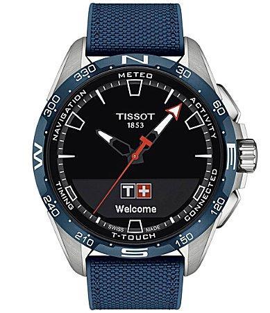 Tissot Mens T-Touch Connect Solar Blue Fabric Strap Smart Watch Product Image