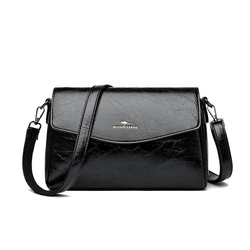 Faux Leather Flap Crossbody Bag Product Image