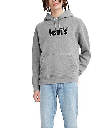 Levis Mens Relaxed Fit Poster Logo Graphic Hoodie Product Image