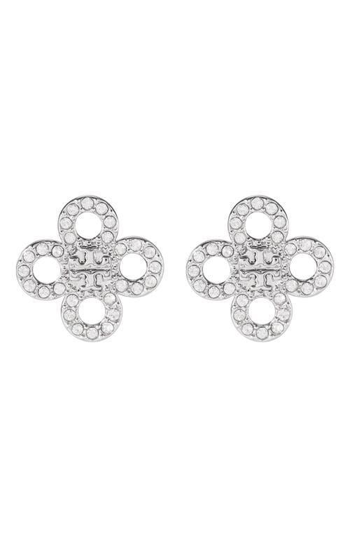 Tory Burch Small Kira Pav Clover Stud Earrings Product Image