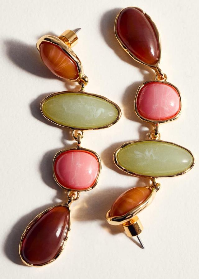 MANGO - Stone pendant earrings - One size - Women Product Image