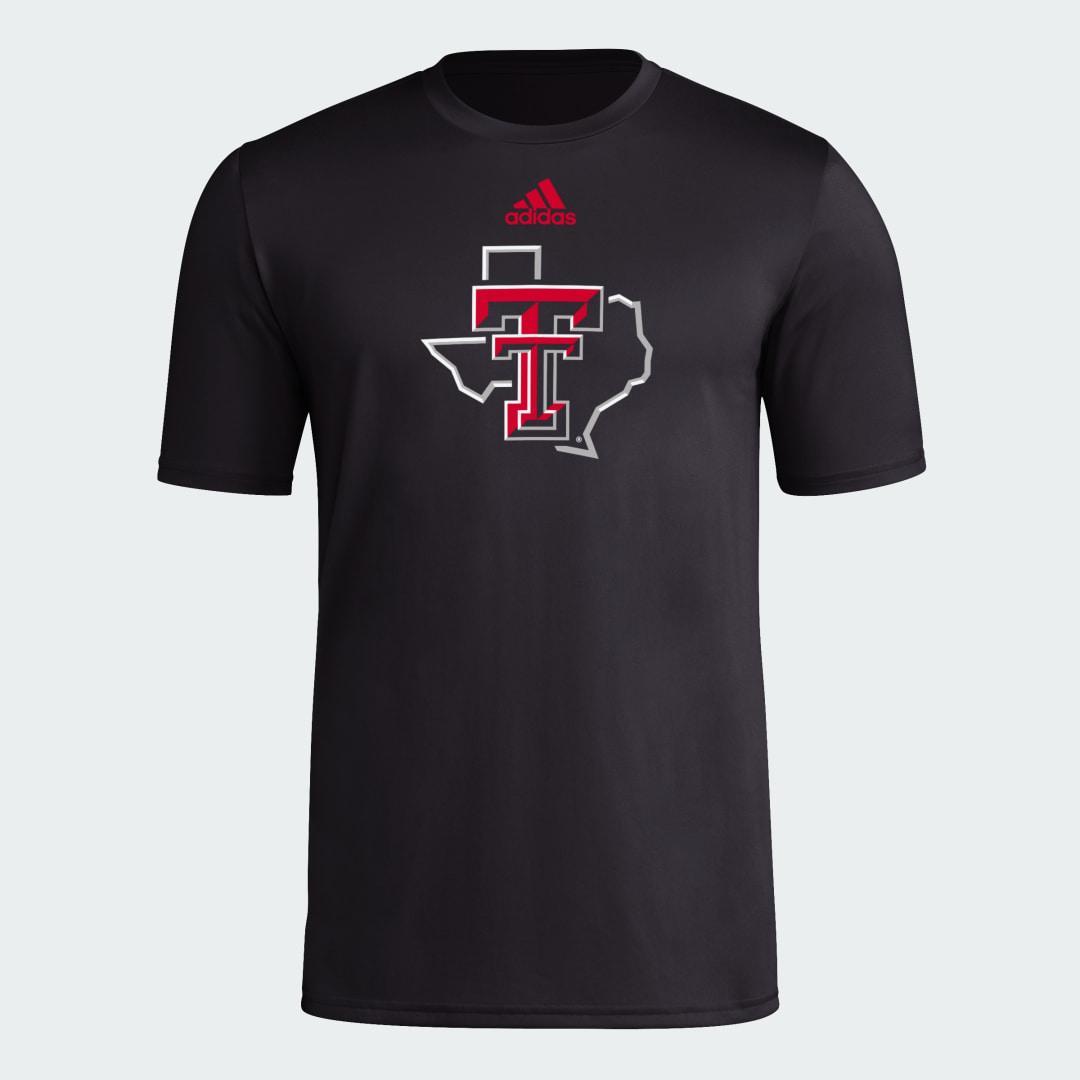 adidas Texas Tech Tee Black XL Mens Product Image