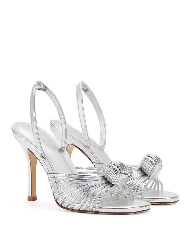 Womens Valerie 95MM Metallic Leather Slingback Sandals Product Image