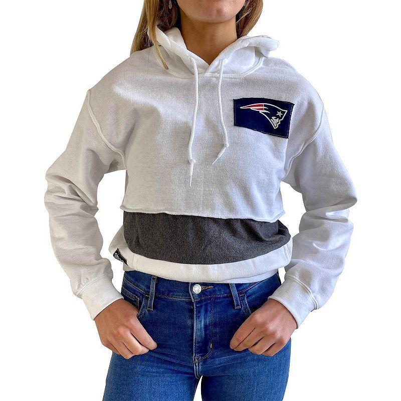 Womens Refried Apparel New England Patriots Sustainable Crop Dolman Pullover Hoodie Product Image