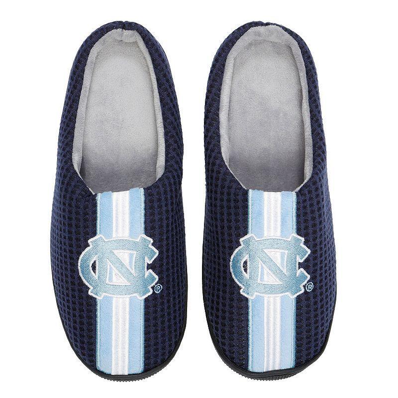 Mens FOCO North Carolina Tar Heels Team Stripe Memory Foam Slide Slippers Blue Product Image