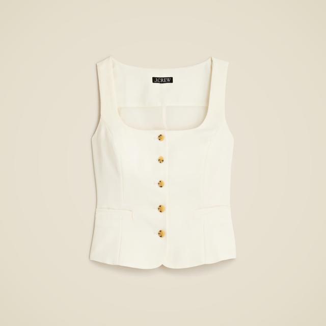 Scoopneck vest in drapey crepe Product Image