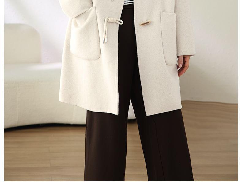 Collared Plain Toggle Coat Product Image