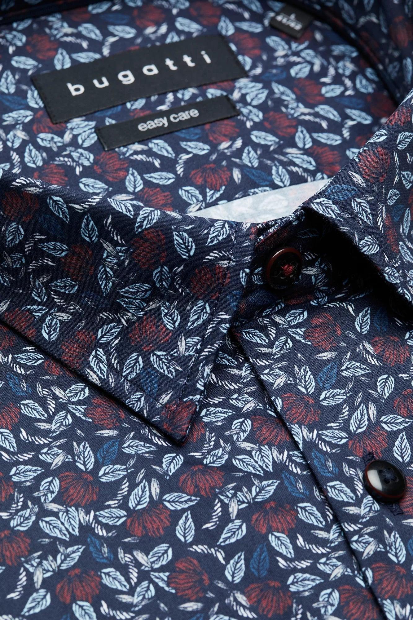 Bugatti Navy Based Floral Print Shirt Product Image