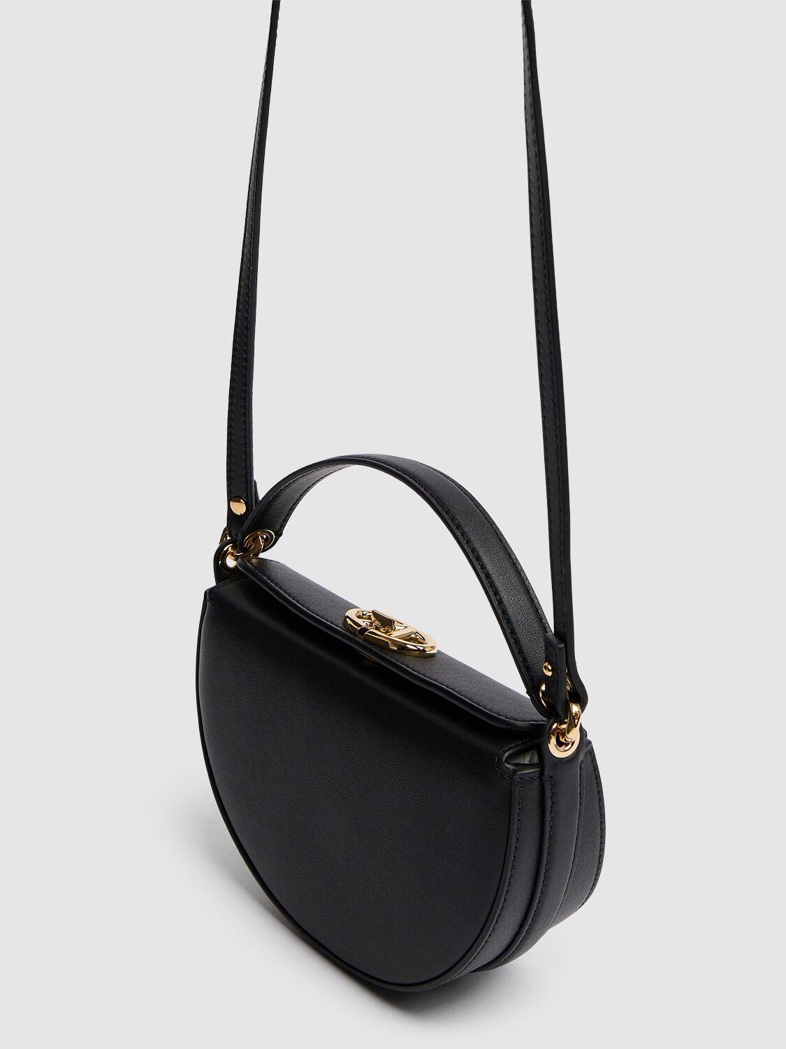 Nero Vlogo Bold Leather Top-handle Bag In Black Product Image