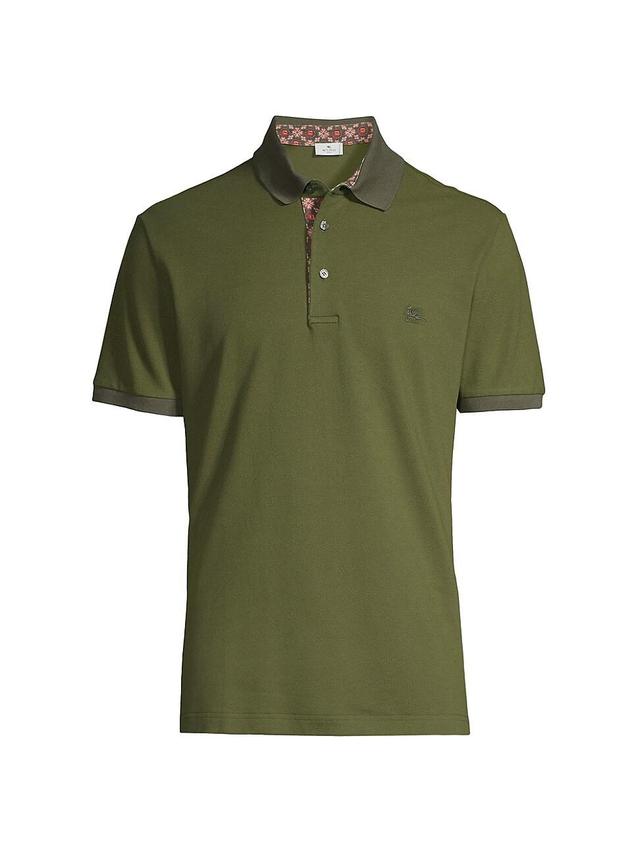 Mens Contrast Placket Polo Shirt Product Image