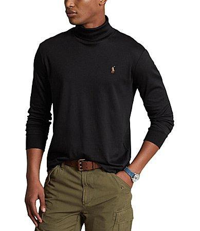 Mens Cotton Turtleneck Long-Sleeve T-Shirt Product Image