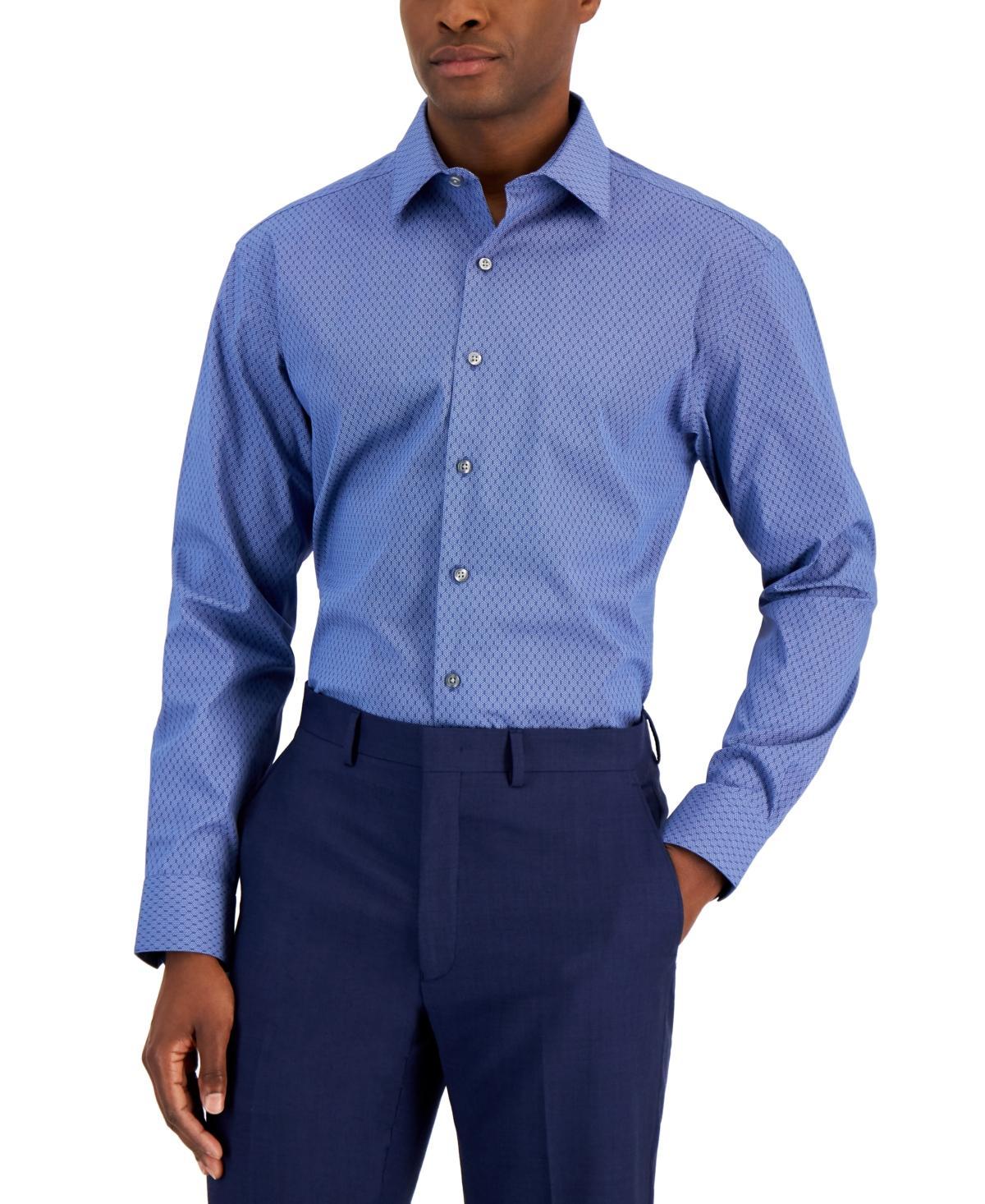 Alfani Mens Regular Fit Stain Resistant Honeycomb Dress Shirt, Created for Macys Product Image