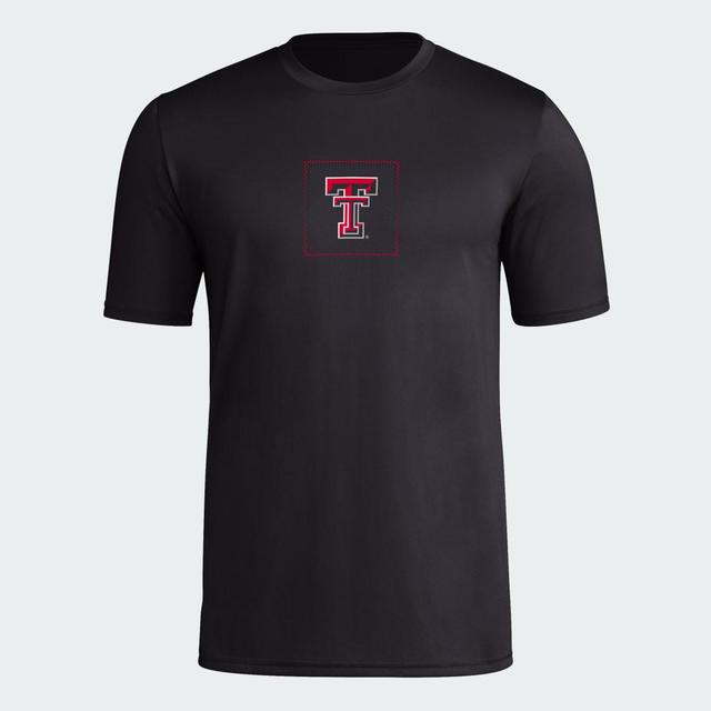 adidas Texas Tech Short Sleeve Pre-Game Tee Black M Mens Product Image