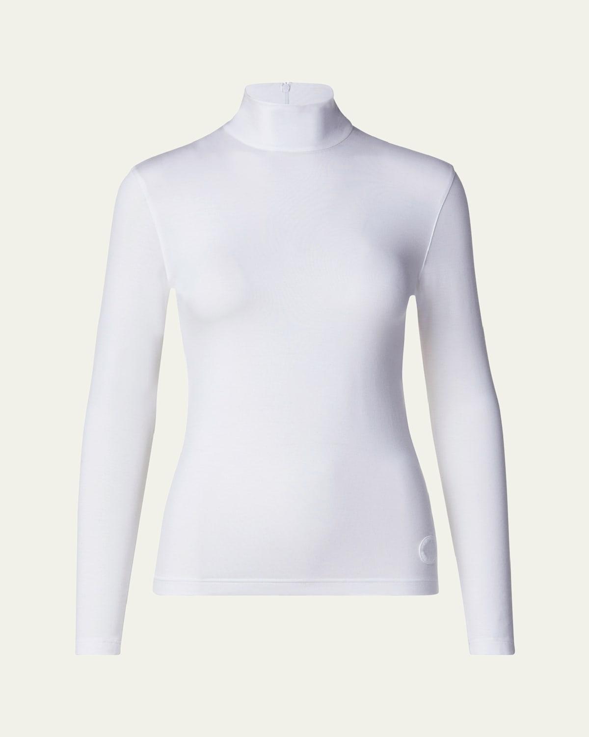 Womens Turtleneck Back Zip Top Product Image