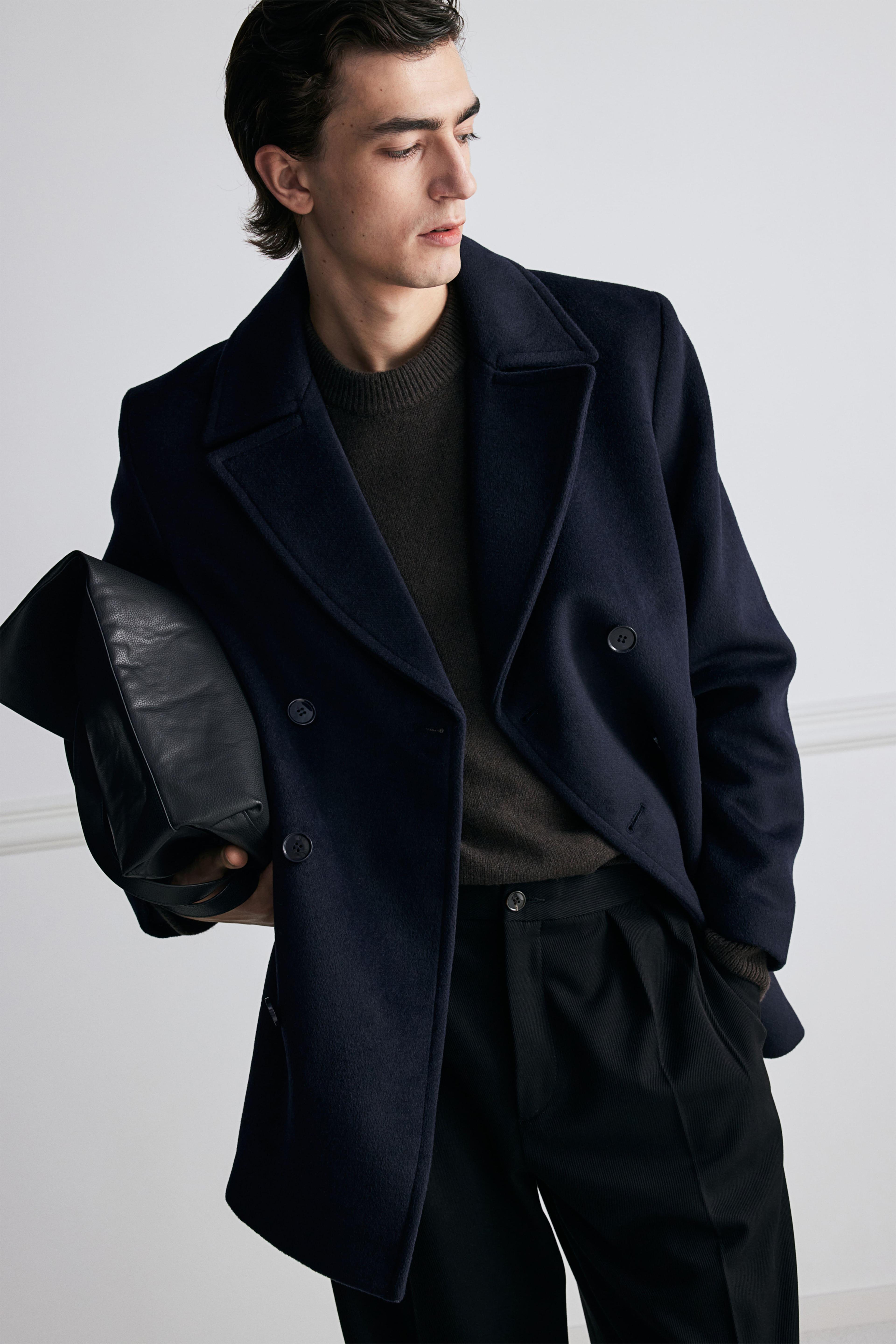 Regular Fit Wool-Blend Pea Coat product image