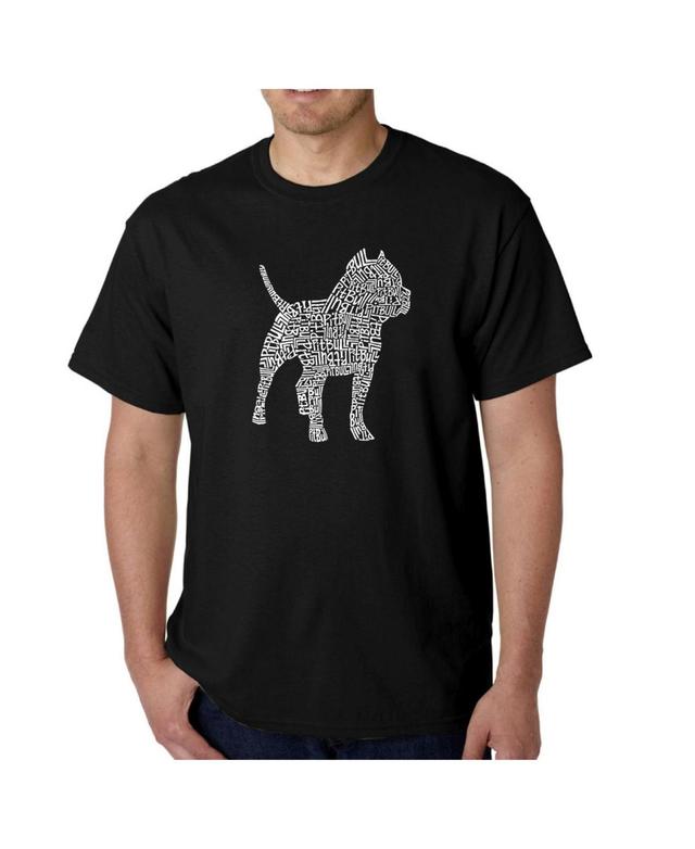 La Pop Art Mens Word Art T-Shirt - Pit bull Product Image