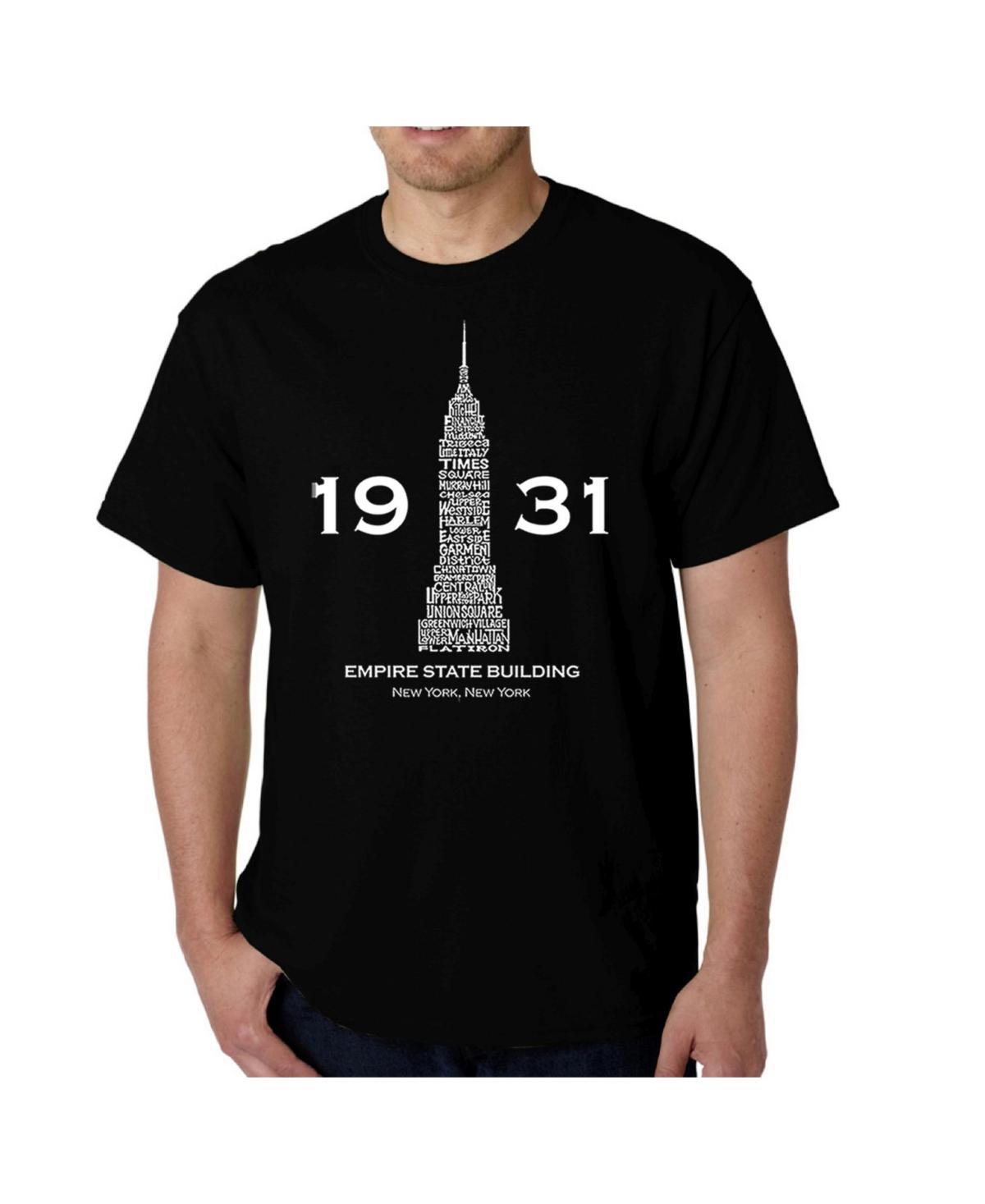 La Pop Art Mens Word Art - Empire State Building T-Shirt Product Image