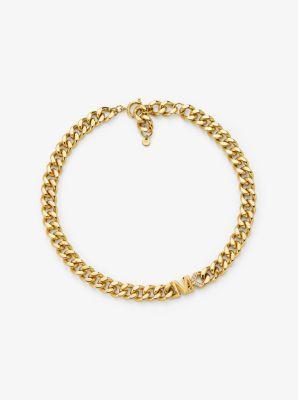 Michael Kors 14K Gold-Plated Statement Logo Collar Necklace Product Image