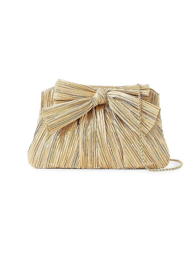 Womens Rayne Pleated Lam Bow Clutch Product Image