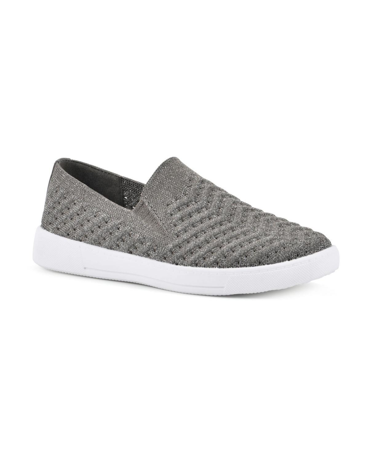 White Mountain Womens Courage Slip On Sneakers - White Product Image