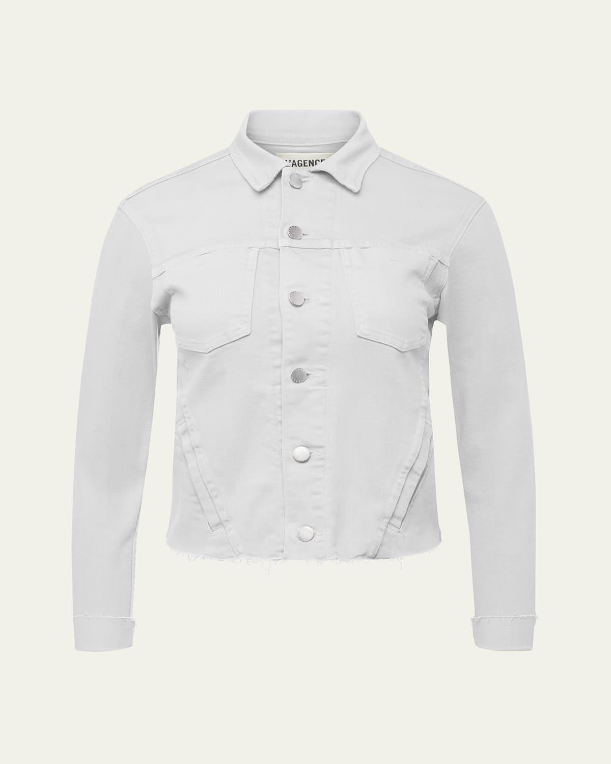 L'AGENCE Janelle Slim Jacket in White. Product Image