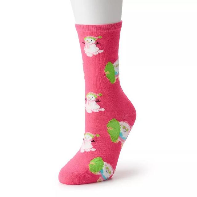 Womens Shine Santa Surfboard Crew Socks Product Image