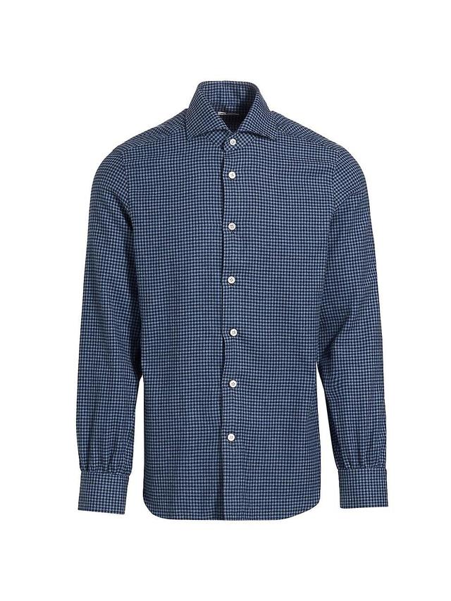 Mens Check Cotton Shirt Product Image