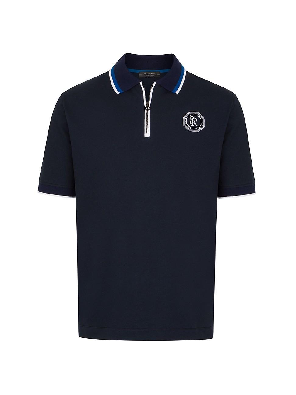 Mens Zip Polo Shirt Product Image