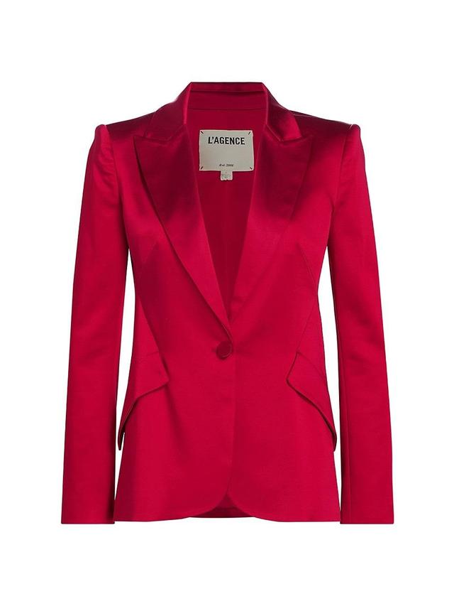 LAGENCE Chamberlain Colorblock Satin Blazer Product Image