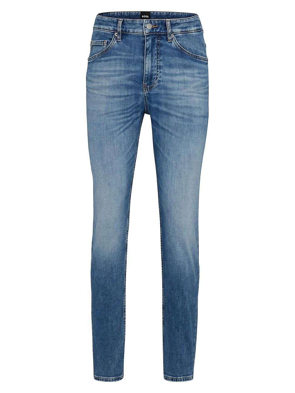 Mens Tapered-Fit Jeans In Italian Stretch Denim product image