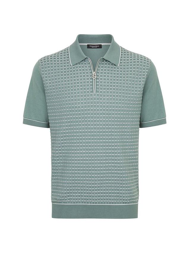 Mens Zip Polo Shirt Product Image