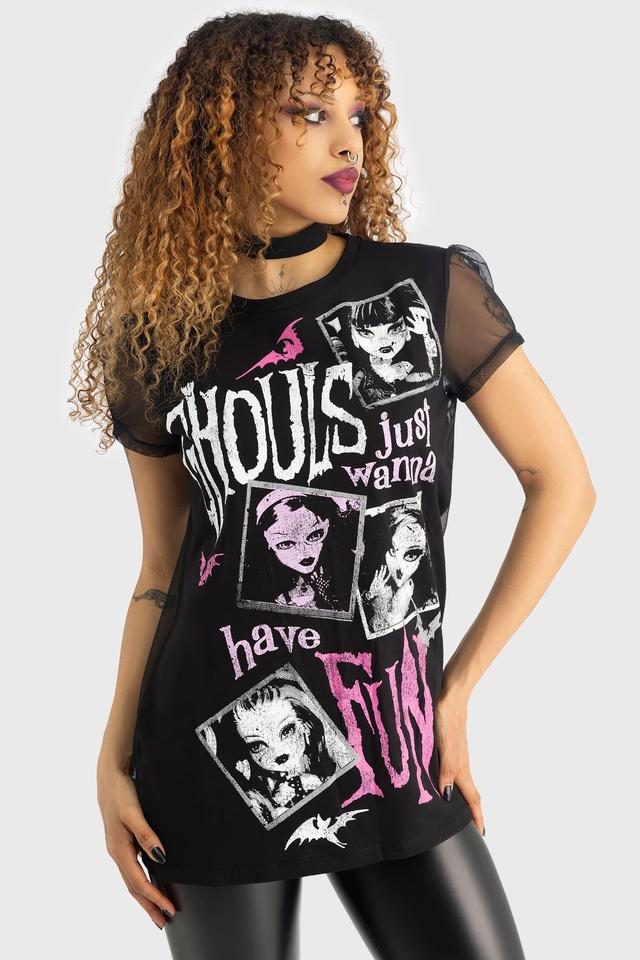 Ghoul Friends Sheer Combo Top Female Product Image