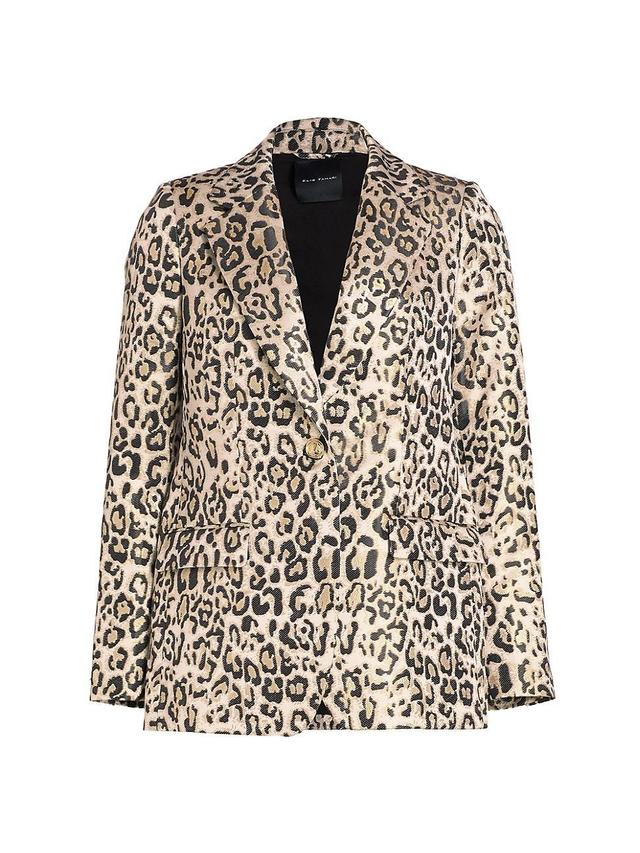 Womens The Marcie Leopard-Print Blazer Product Image