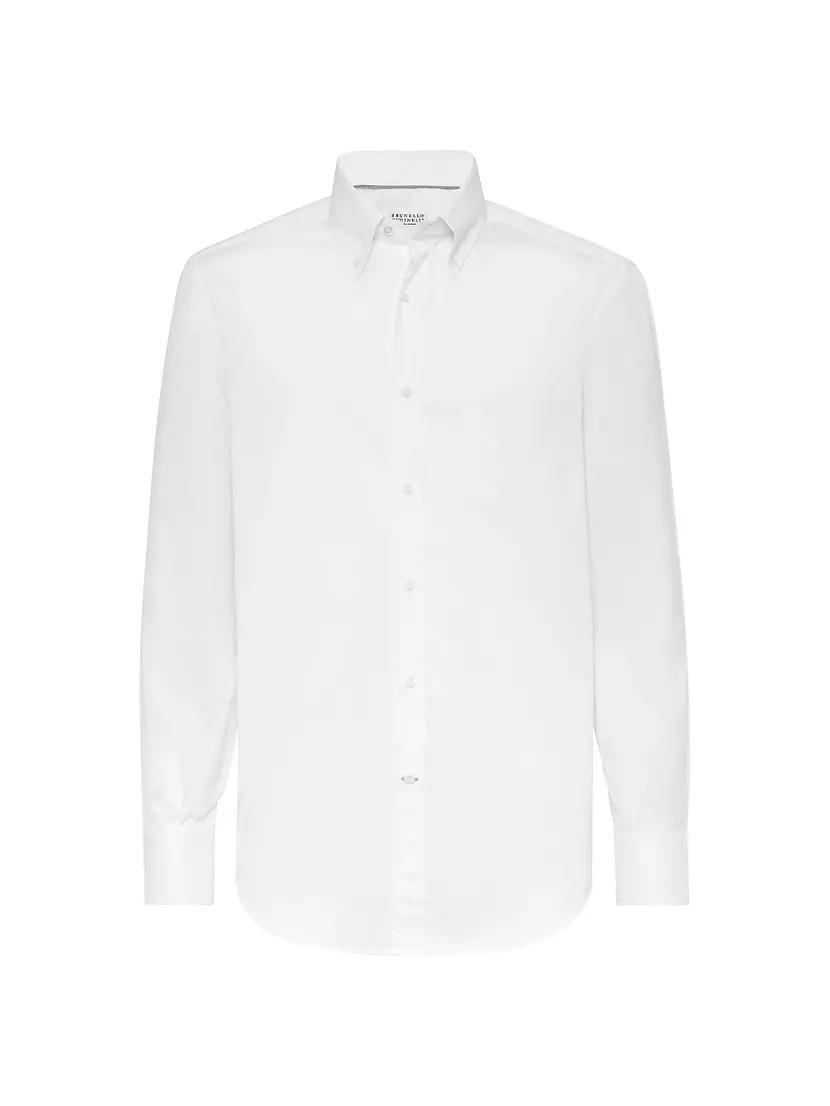 Twill Basic Fit Shirt with Button Down Collar Product Image