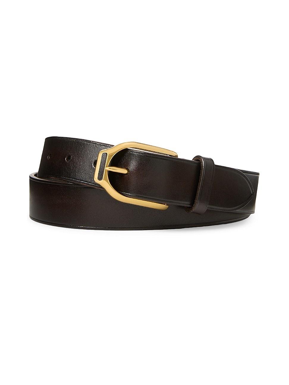 Mens Welington Leather Buckle Belt Product Image