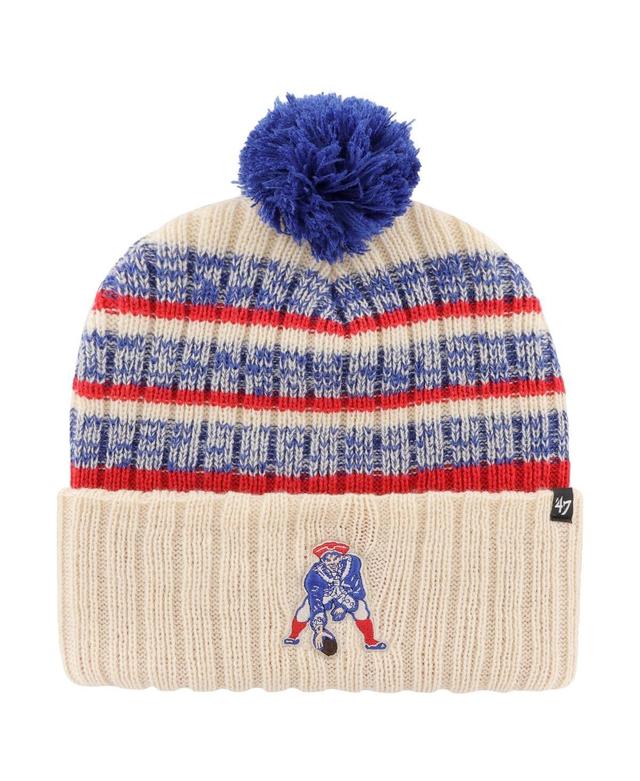 Mens 47 Natural New England Patriots Legacy Tavern Cuffed Knit Hat with Pom Product Image