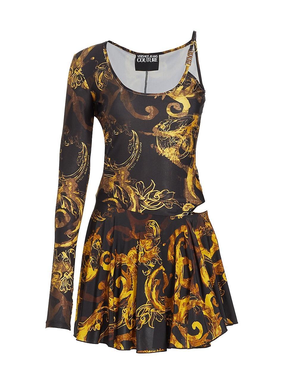 Womens Barocco-Print Stretch Cut-Out Minidress product image