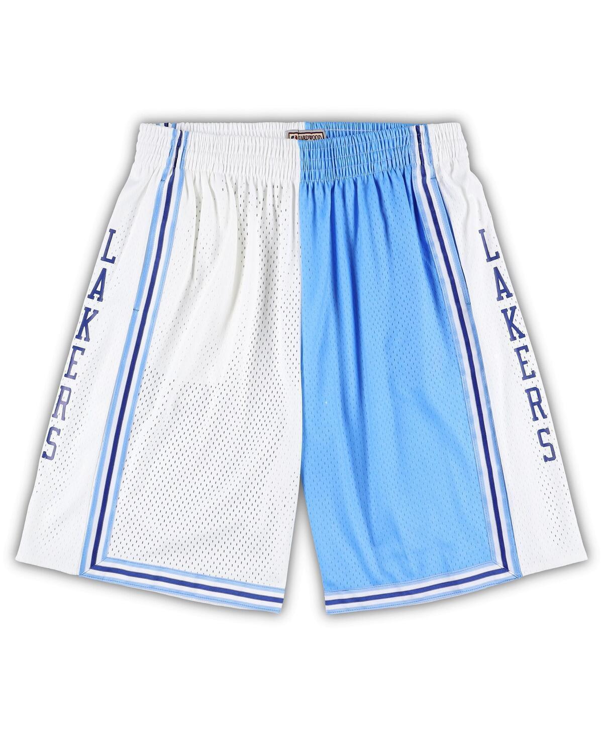 Mens Mitchell & Ness Powder Blue/White Los Angeles Lakers Big & Tall Hardwood Classics Split Swingman Shorts Product Image