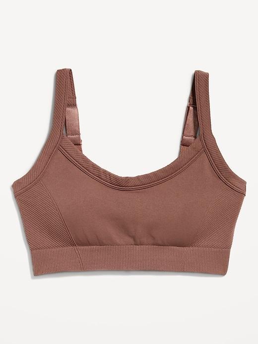 Light Support Seamless Ribbed Sports Bra Product Image